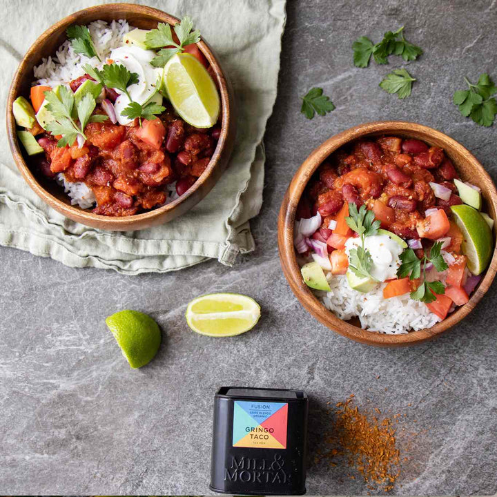 Burritobowls med bønner og GRINGO TACO