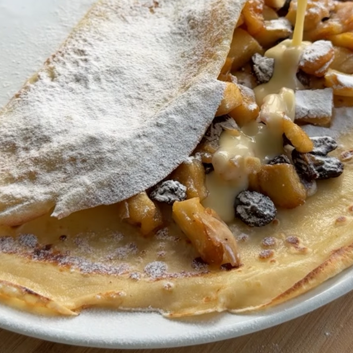 Apfelstrudel-pandekager med Ægte Kanel