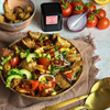 Fattoush med halloumi, sprøde croutoner og Sumak