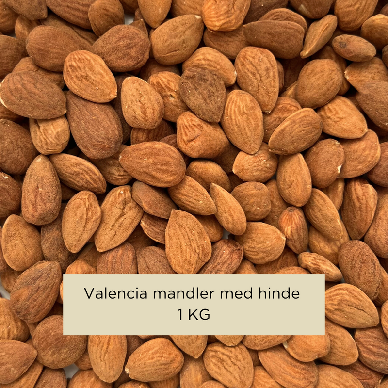 Valencia Mandler med hinde - 1 kg. ØKO